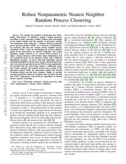 Robust nonparametric nearest neighbor random process clustering