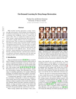 On-Demand Learning for Deep Image Restoration