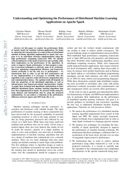 Understanding and Optimizing the Performance of Distributed Machine
  Learning Applications on Apache Spark