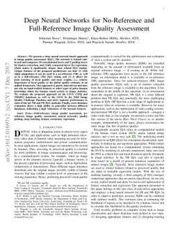 Deep Neural Networks for No-Reference and Full-Reference Image Quality
  Assessment