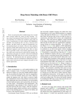 Deep Stereo Matching with Dense CRF Priors