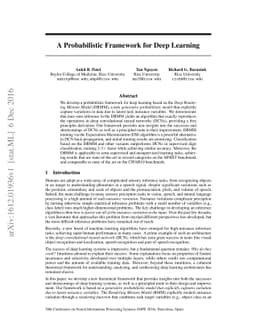 A Probabilistic Framework for Deep Learning