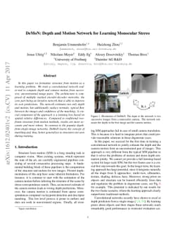 DeMoN: Depth and Motion Network for Learning Monocular Stereo