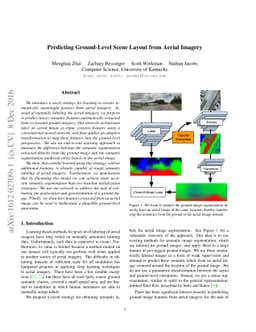 Predicting Ground-Level Scene Layout from Aerial Imagery