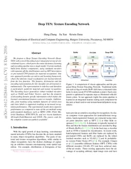 Deep TEN: Texture Encoding Network