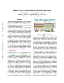 Clipper: A Low-Latency Online Prediction Serving System