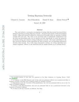 Testing Bayesian Networks