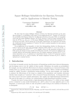 Square Hellinger Subadditivity for Bayesian Networks and its
  Applications to Identity Testing