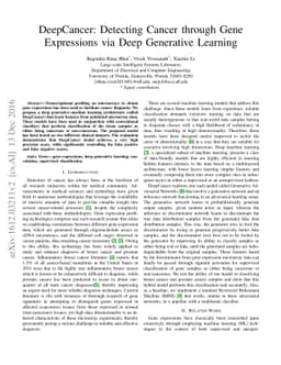DeepCancer: Detecting Cancer through Gene Expressions via Deep
  Generative Learning