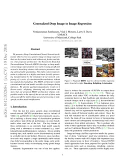 Generalized Deep Image to Image Regression