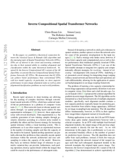 Inverse Compositional Spatial Transformer Networks