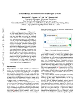 Neural Emoji Recommendation in Dialogue Systems