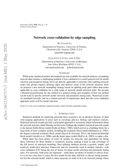 Network cross-validation by edge sampling