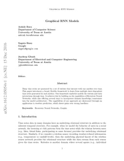 Graphical RNN Models