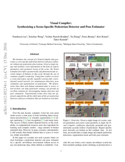 Visual Compiler: Synthesizing a Scene-Specific Pedestrian Detector and
  Pose Estimator
