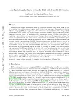 Joint Spatial-Angular Sparse Coding for dMRI with Separable Dictionaries