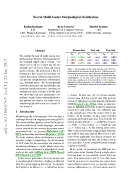 Neural Multi-Source Morphological Reinflection