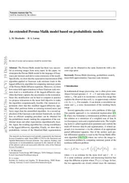 An extended Perona-Malik model based on probabilistic models