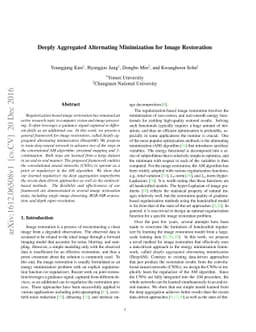 Deeply Aggregated Alternating Minimization for Image Restoration