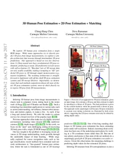 3D Human Pose Estimation = 2D Pose Estimation + Matching