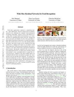 Wide-Slice Residual Networks for Food Recognition