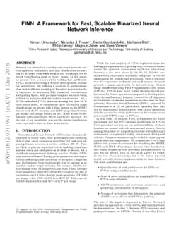 FINN: A Framework for Fast, Scalable Binarized Neural Network Inference