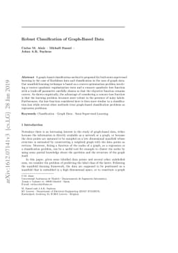 Robust Classification of Graph-Based Data