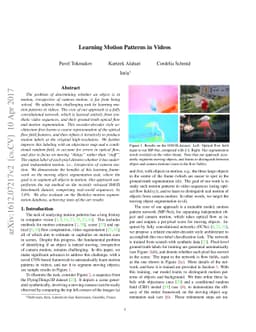Learning Motion Patterns in Videos