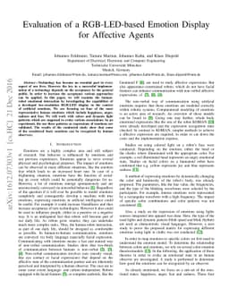 Evaluation of a RGB-LED-based Emotion Display for Affective Agents