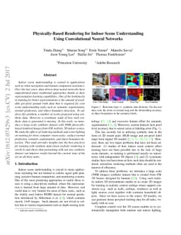 Physically-Based Rendering for Indoor Scene Understanding Using
  Convolutional Neural Networks