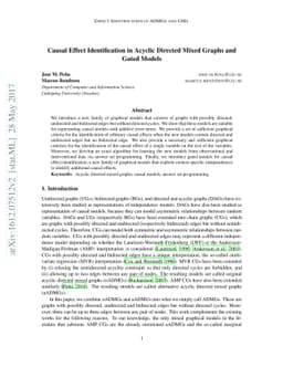 Causal Effect Identification in Acyclic Directed Mixed Graphs and Gated
  Models