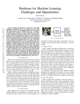 Hardware for Machine Learning: Challenges and Opportunities