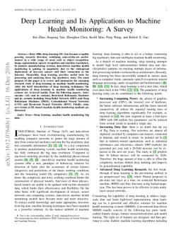 Deep Learning and Its Applications to Machine Health Monitoring: A
  Survey