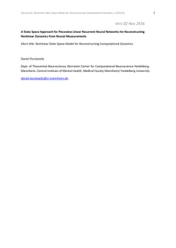 A State Space Approach for Piecewise-Linear Recurrent Neural Networks
  for Reconstructing Nonlinear Dynamics from Neural Measurements
