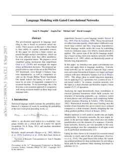 Language Modeling with Gated Convolutional Networks