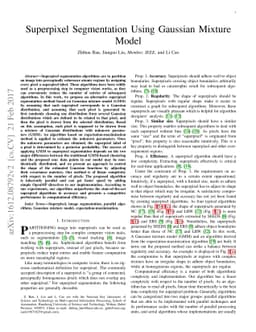 Superpixel Segmentation Using Gaussian Mixture Model
