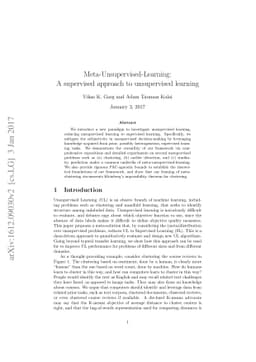 Meta-Unsupervised-Learning: A supervised approach to unsupervised
  learning