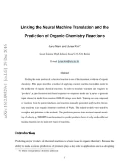 Linking the Neural Machine Translation and the Prediction of Organic
  Chemistry Reactions
