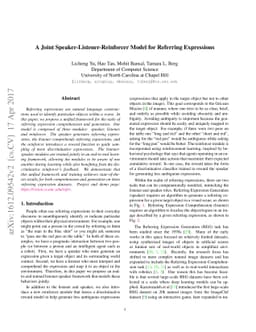 A Joint Speaker-Listener-Reinforcer Model for Referring Expressions