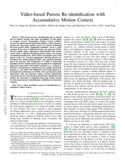 Video-based Person Re-identification with Accumulative Motion Context