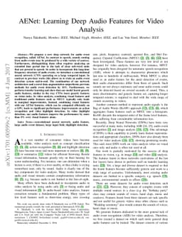 AENet: Learning Deep Audio Features for Video Analysis