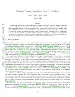 Gaussian Process Quadrature Moment Transform