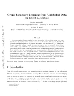 Graph Structure Learning from Unlabeled Data for Event Detection
