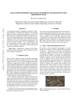 Map-guided Hyperspectral Image Superpixel Segmentation Using Proportion
  Maps