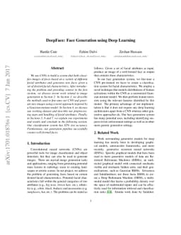 DeepFace: Face Generation using Deep Learning