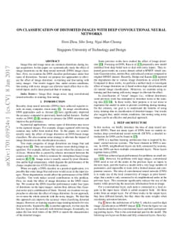 On Classification of Distorted Images with Deep Convolutional Neural
  Networks