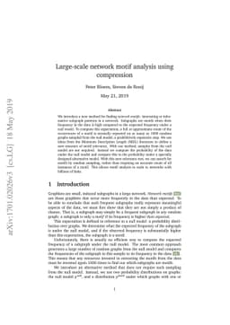 Large-scale network motif analysis using compression