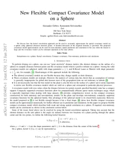 New Flexible Compact Covariance Model on a Sphere
