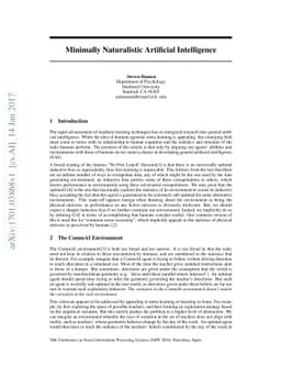 Minimally Naturalistic Artificial Intelligence