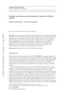 Scalable and Incremental Learning of Gaussian Mixture Models